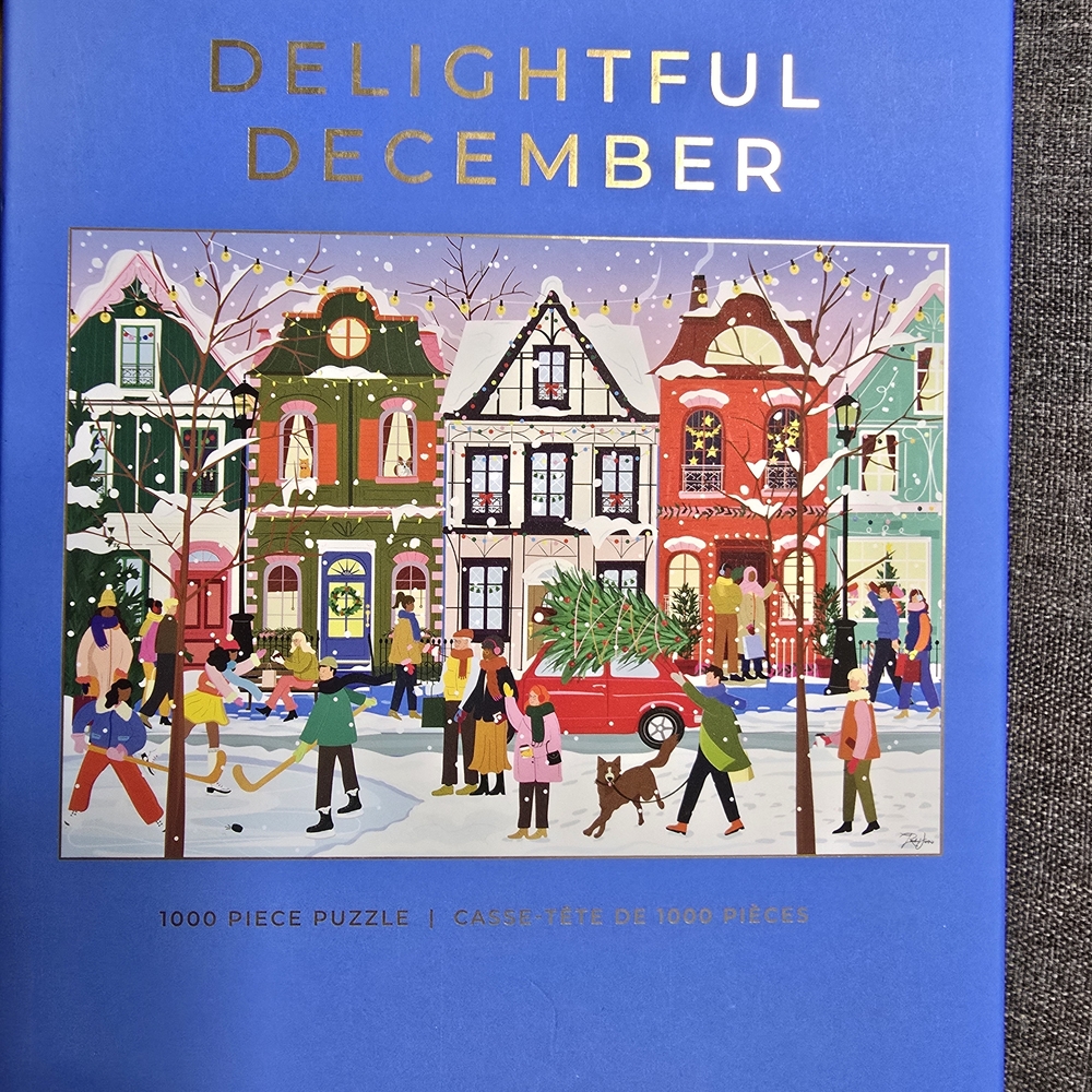 Delightful December Holiday Puzzle - Festive Street Scene by Hobbry 1000 pieces